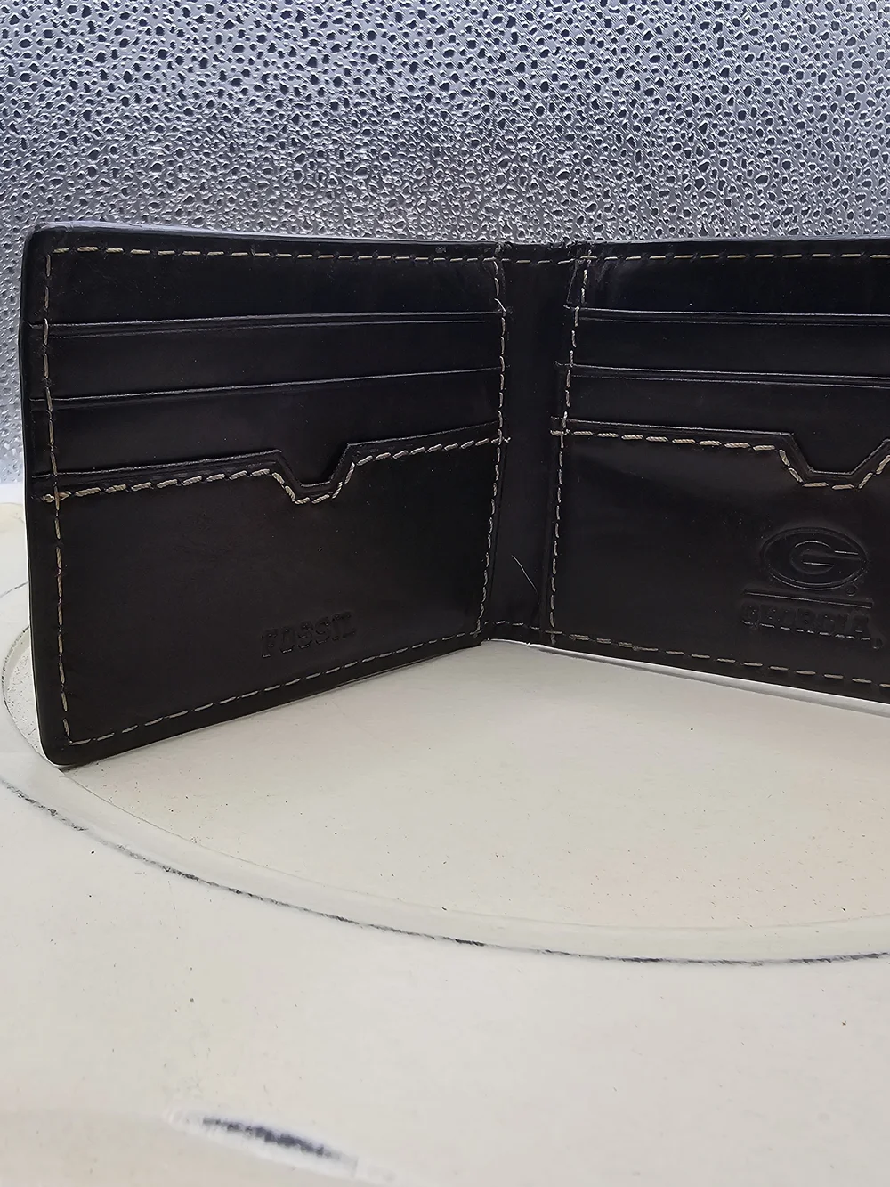 Fossil Men’s Dark Brown Leather Money Clip Wallet